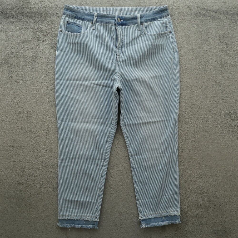 Chico's Jeans Women's 2.5 US-14 High-Rise Girlfriend Slim Leg Ankle 25" Inseam